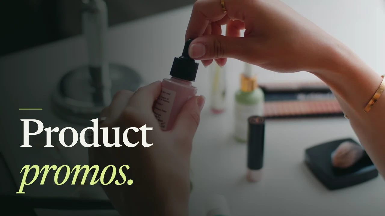 Product promo editing demonstration